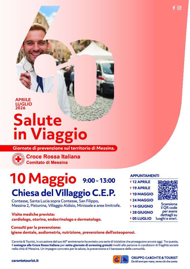 Caronte &Tourist-Croce Rossa. – Prosegue iniziativa itinerante “Salute in Viaggio “